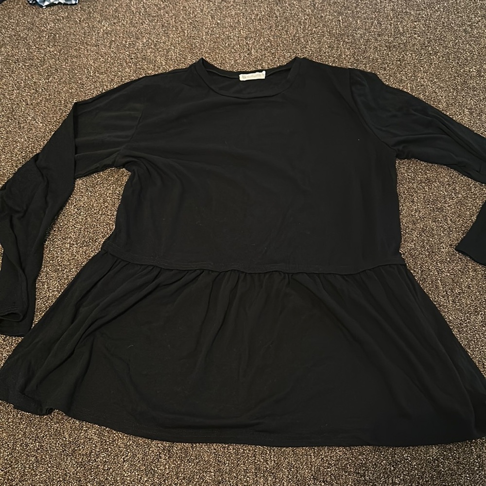 Long Sleeve Boutique Peplum top